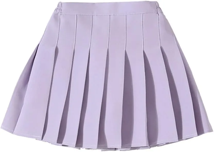Toddler Baby Girls Pleated Skirt Elastic Waist School Uniform Mini Short Skirt