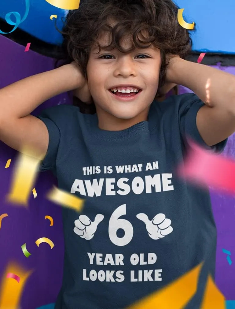 Tstars Awesome 6 Year Old 6th Birthday Shirt Gifts for Girls Boys Youth Kids T-Shirt