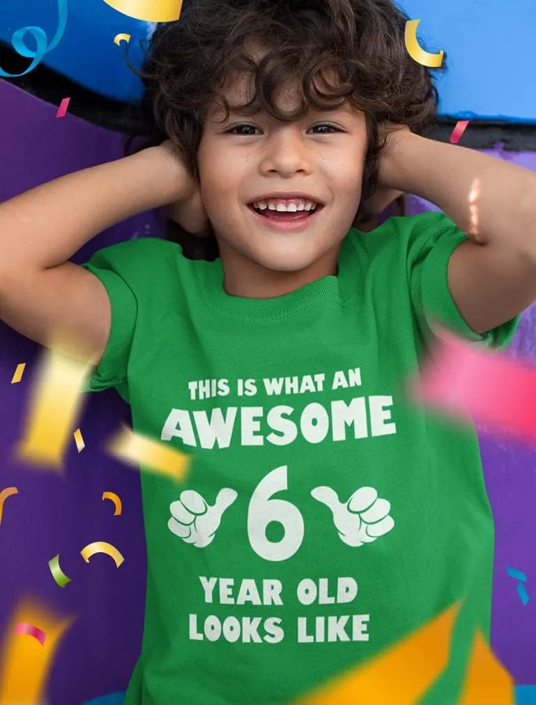 Tstars Awesome 6 Year Old 6th Birthday Shirt Gifts for Girls Boys Youth Kids T-Shirt
