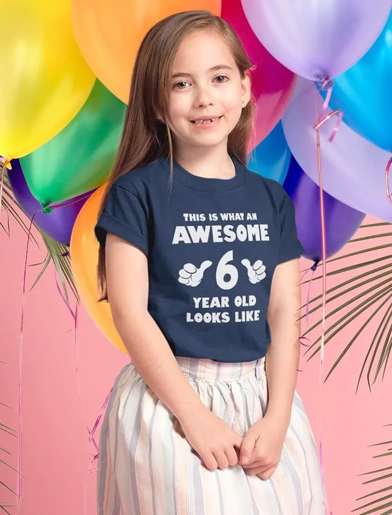 Tstars Awesome 6 Year Old 6th Birthday Shirt Gifts for Girls Boys Youth Kids T-Shirt