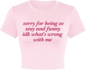 Verdusa Women's Y2K Baby Tees for Women Graphic Crop Tops 90s T-Shirt Vintage Outfit