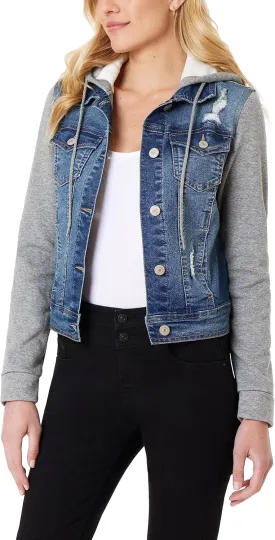 WallFlower Women's Dreamer Denim Jackets Juniors (Standard and Plus)