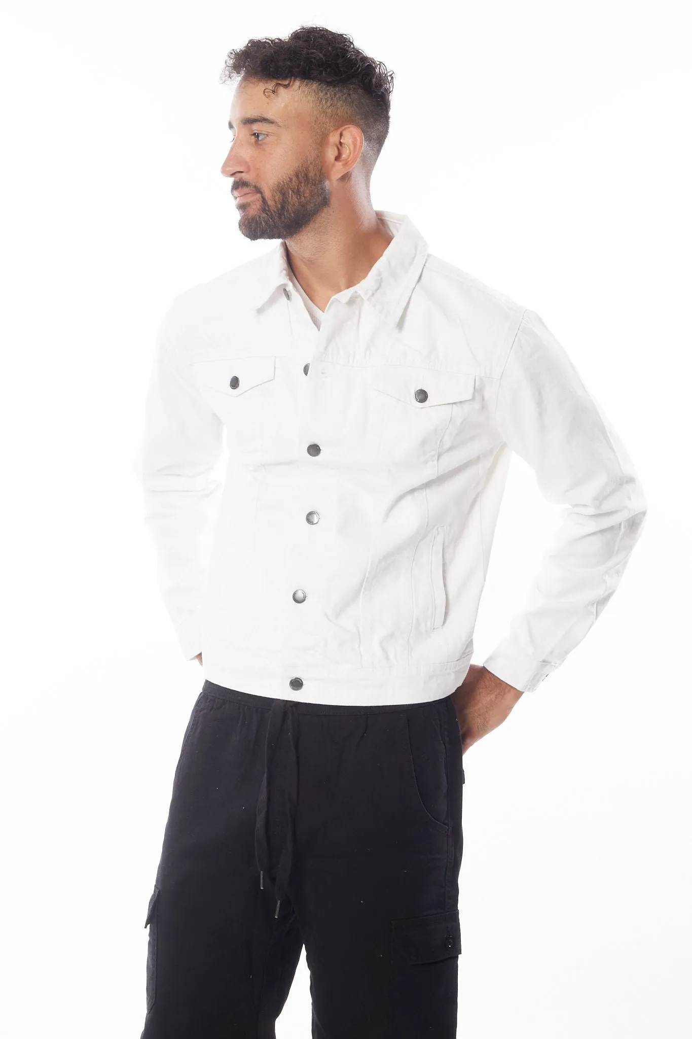 White Men's Denim Jacket