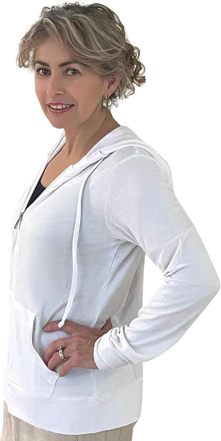 Women's Active Casual Thin Cotton Zip Up Hoodie Jacket