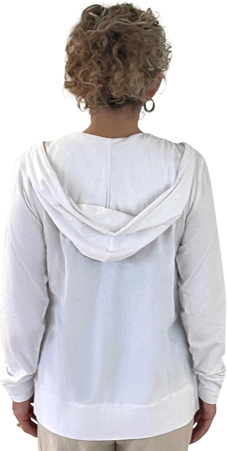 Women's Active Casual Thin Cotton Zip Up Hoodie Jacket