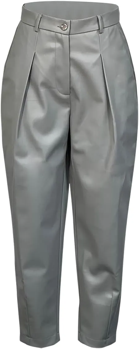 Women's Leather Baggy Pants