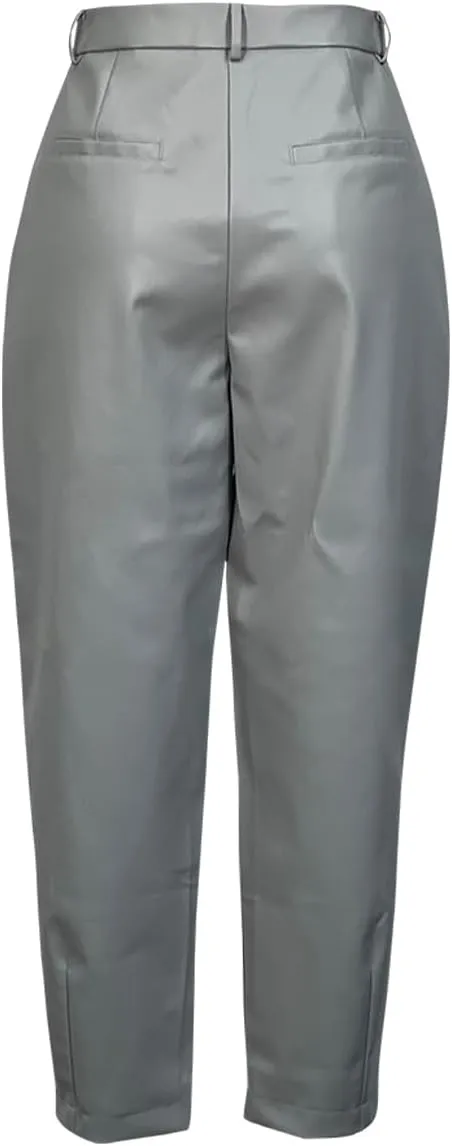 Women's Leather Baggy Pants