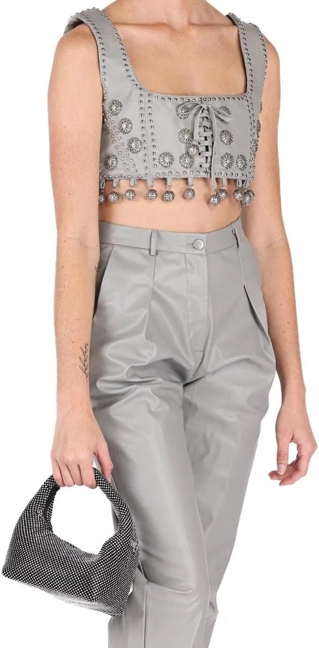 Women's Leather Baggy Pants