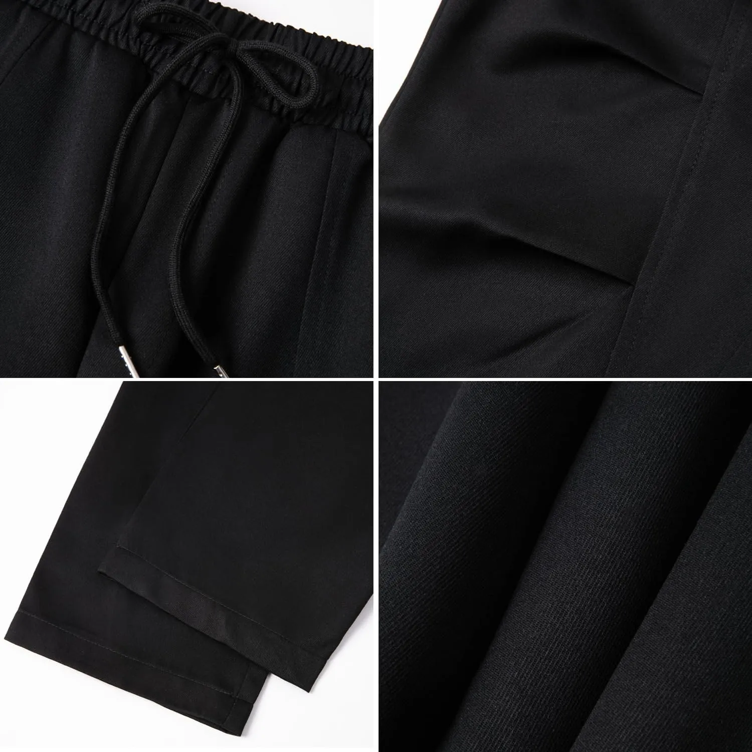 WZIKAI Men's Casual Cargo Pants Elastic Waist Drawstring Joggers Pants Athletic Techwear Jogging Sweatpants with Pockets