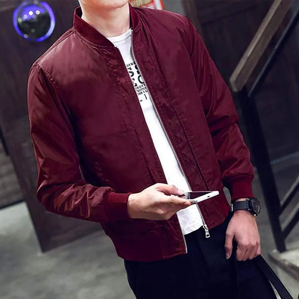 Ymosrh Chamarras para Hombre Jackets Lightweight Water Resistant Spring Fall Zip Up Casual Windbreaker Jackets, M-4XL