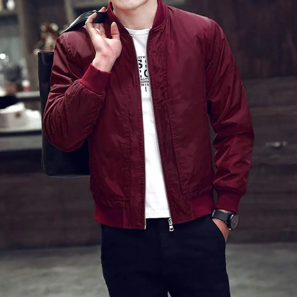Ymosrh Chamarras para Hombre Jackets Lightweight Water Resistant Spring Fall Zip Up Casual Windbreaker Jackets, M-4XL
