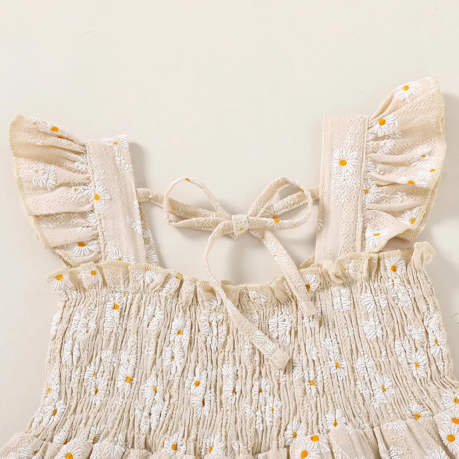 YOUNGER TREE Toddler Girl Dress Baby Girls Summer Clothes Ruffle Sleeve Floral Smock Beach Boho Dresses Sundress